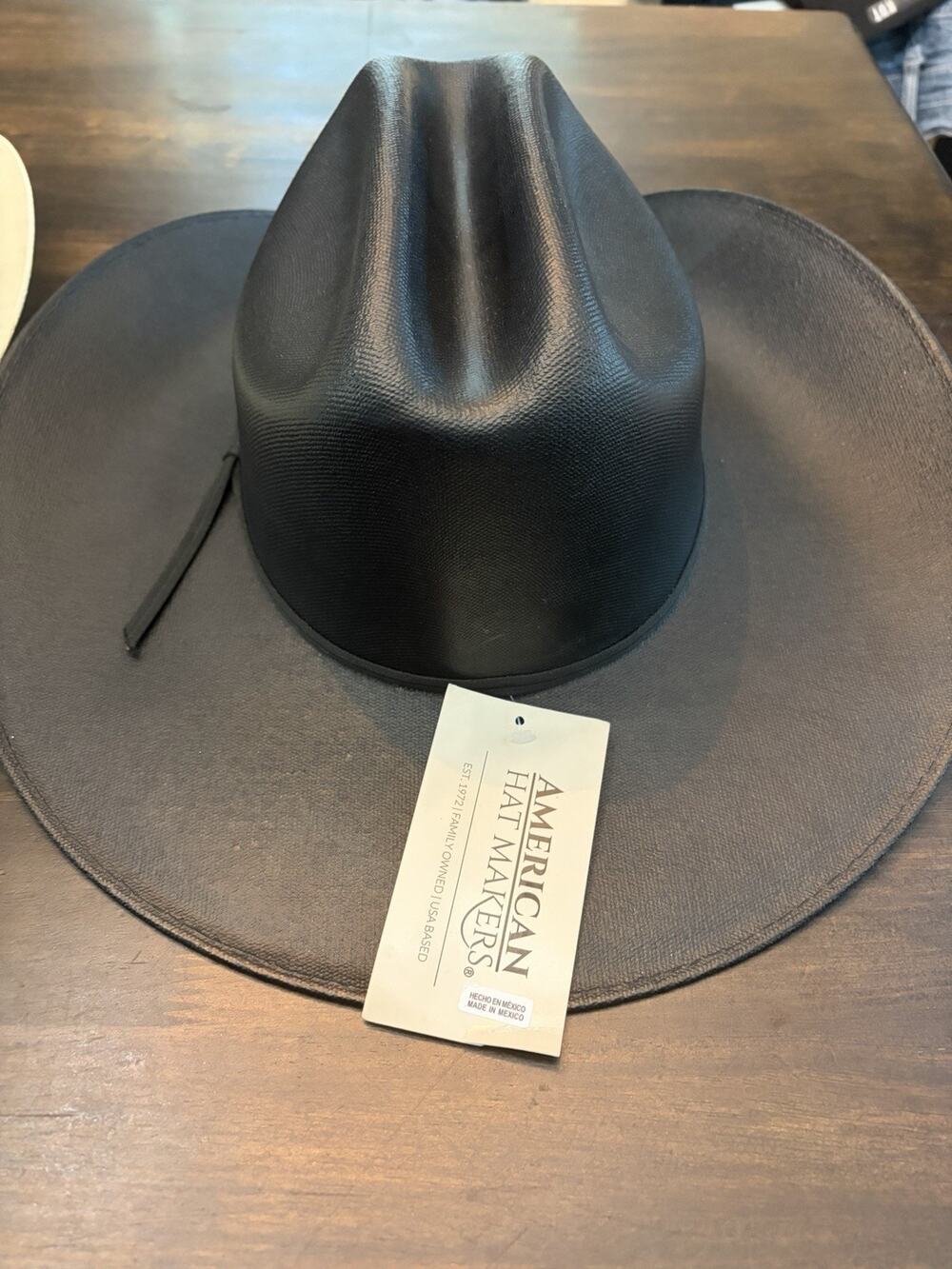 American Hat Makers Straw Black Pioneer Cowboy Hat Size XL NWT Sold Out New
